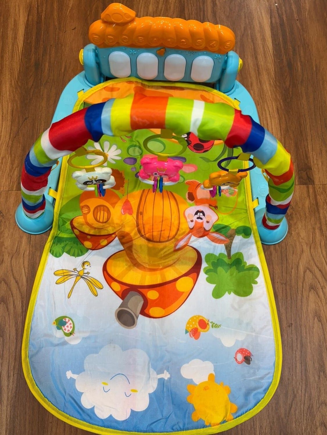 dorytoys Infant Kick Piano Gym Mat with Colorful Toy Arch and Learning Sounds-picture-36
