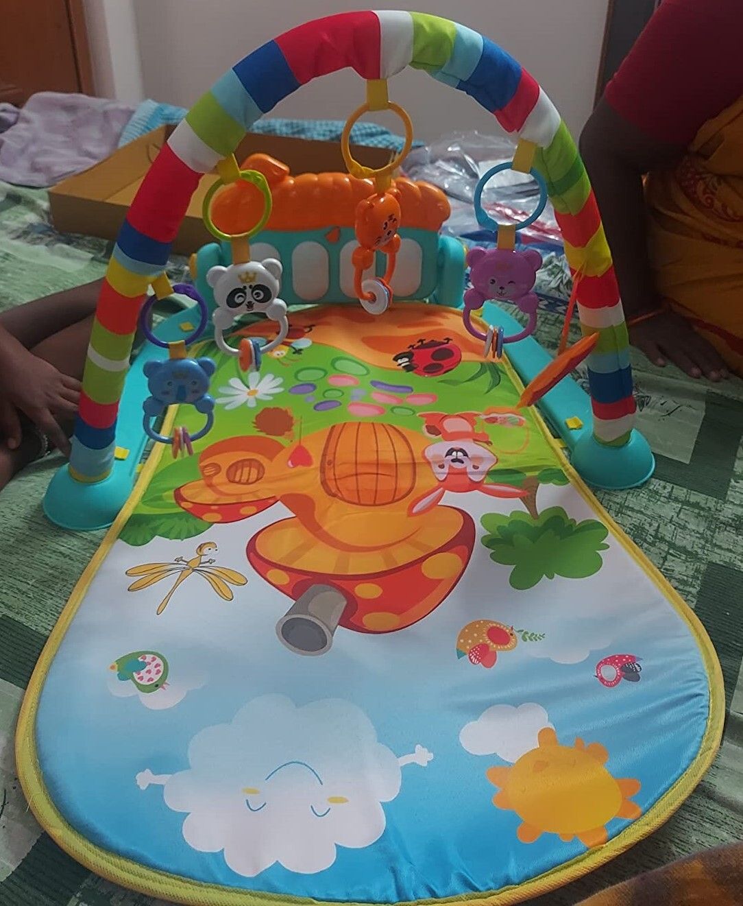 dorytoys Educational Music Gym Mat for Newborn with Hanging Animals-picture-38
