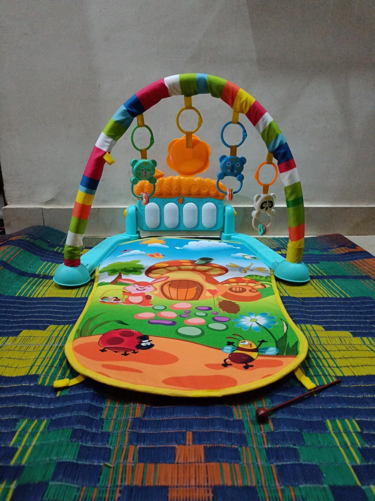 dorytoys Durable Baby Play Gym Mat with Animal Prints and Light-Up Piano-picture-11