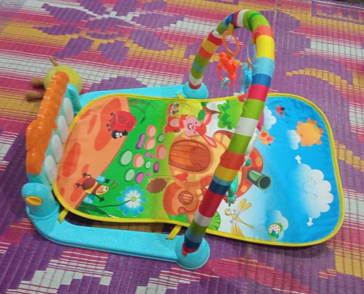 ruffo Durable Baby Play Gym Mat with Animal Prints and Light-Up Piano-picture-43