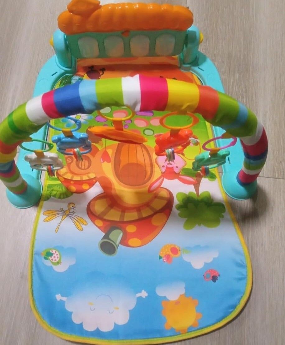 Kick and Play Piano Baby Mat with Rattles, Mirror, and Music Mode-image-14
