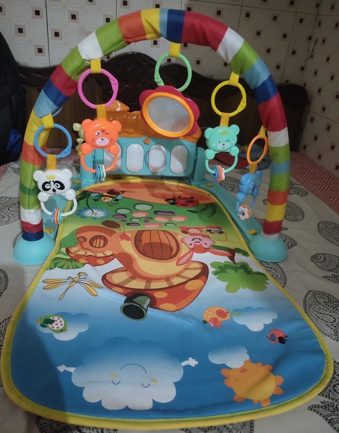 bhvmey Colorful Jungle-Themed Baby Gym with Music and Hanging Toys-picture-25