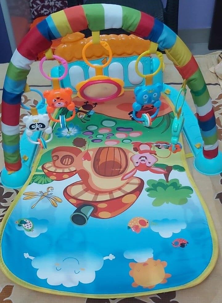 bhvmey Colorful Baby Play Mat with Music Piano and Baby Safe Hanging Toys-picture-6