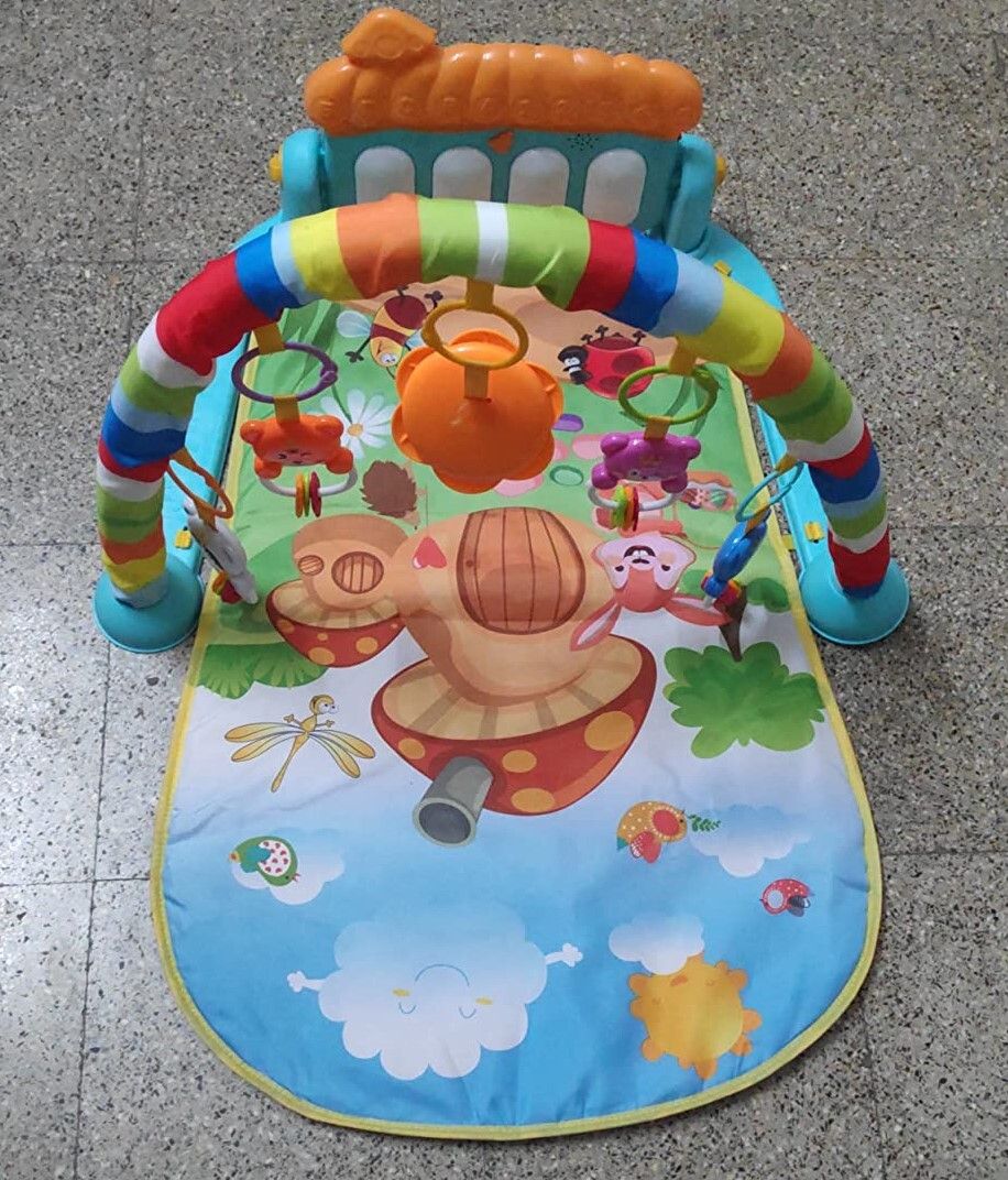 Baby Learning Mat with Kick Piano and Bonus Rattle Toy Set-image-35