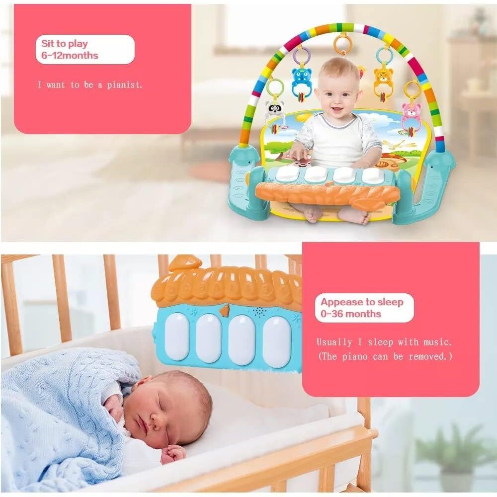 dorytoys Toddler Kick Piano Gym with Anti-Slip Base and Hanging Animals-picture-10