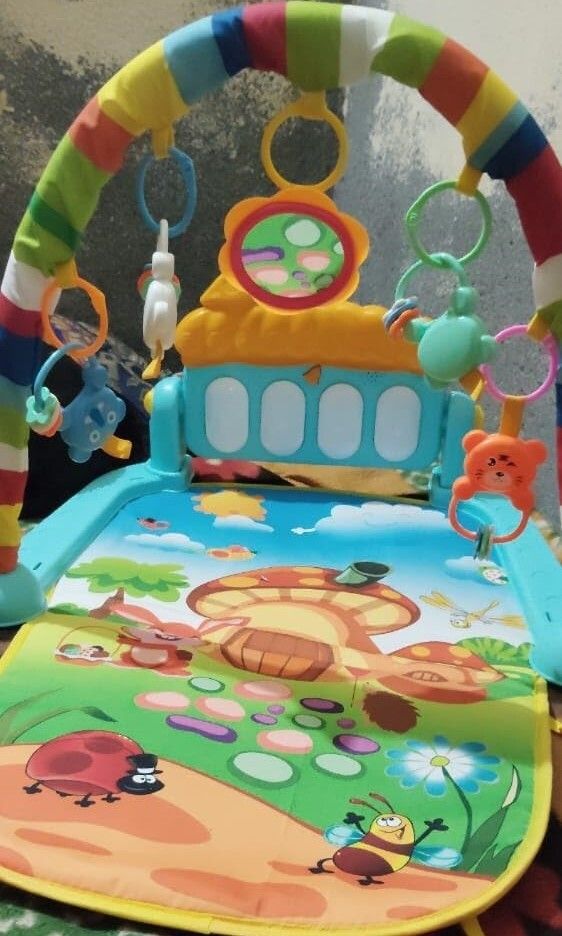 bhvmey Baby Piano Gym for 0-12 Months with Hanging Rattles & Kick Play Features-picture-20