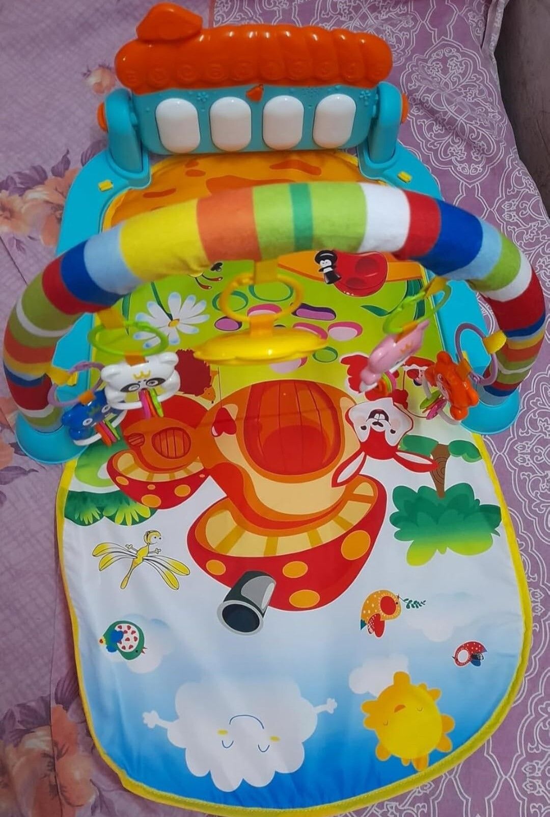 Ultimate Baby Gym with Hanging Toys + Kick Piano for Infants-image-5