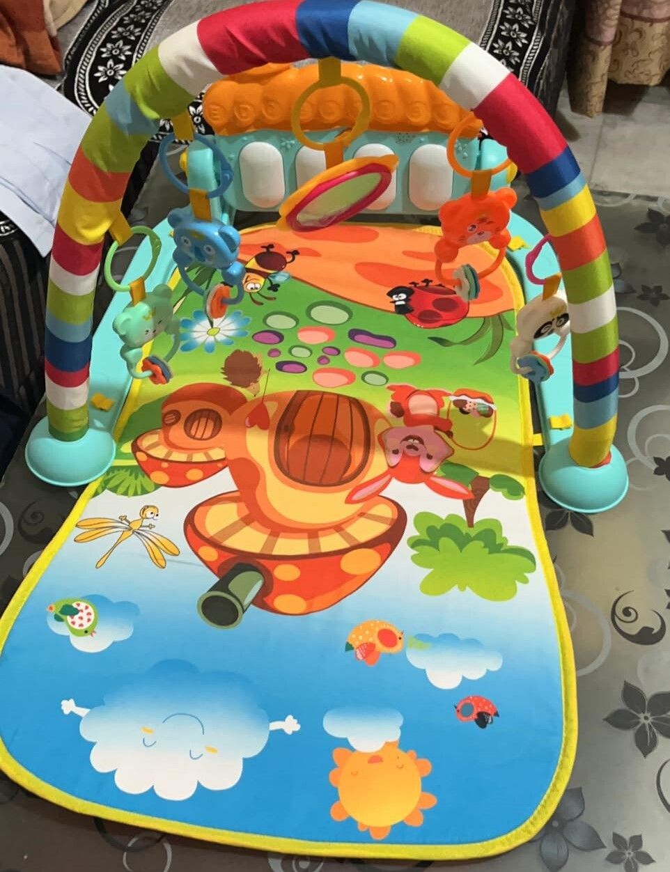 dorytoys Baby Gym with Cushion Mat and Developmental Toys for Infants-picture-23