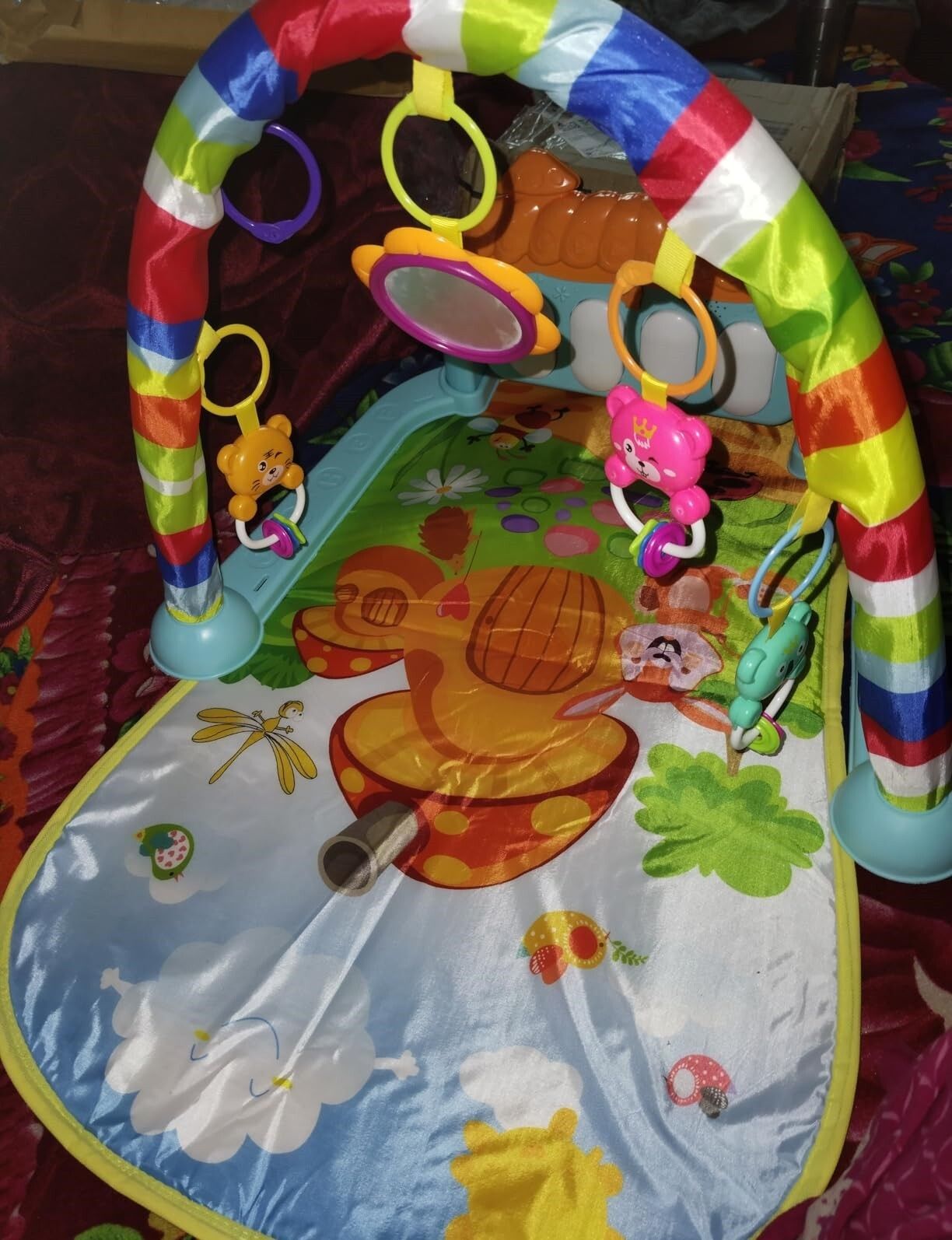 ruffo 2-in-1 Baby Activity Gym with Music Mat & Hanging Teethers-picture-18
