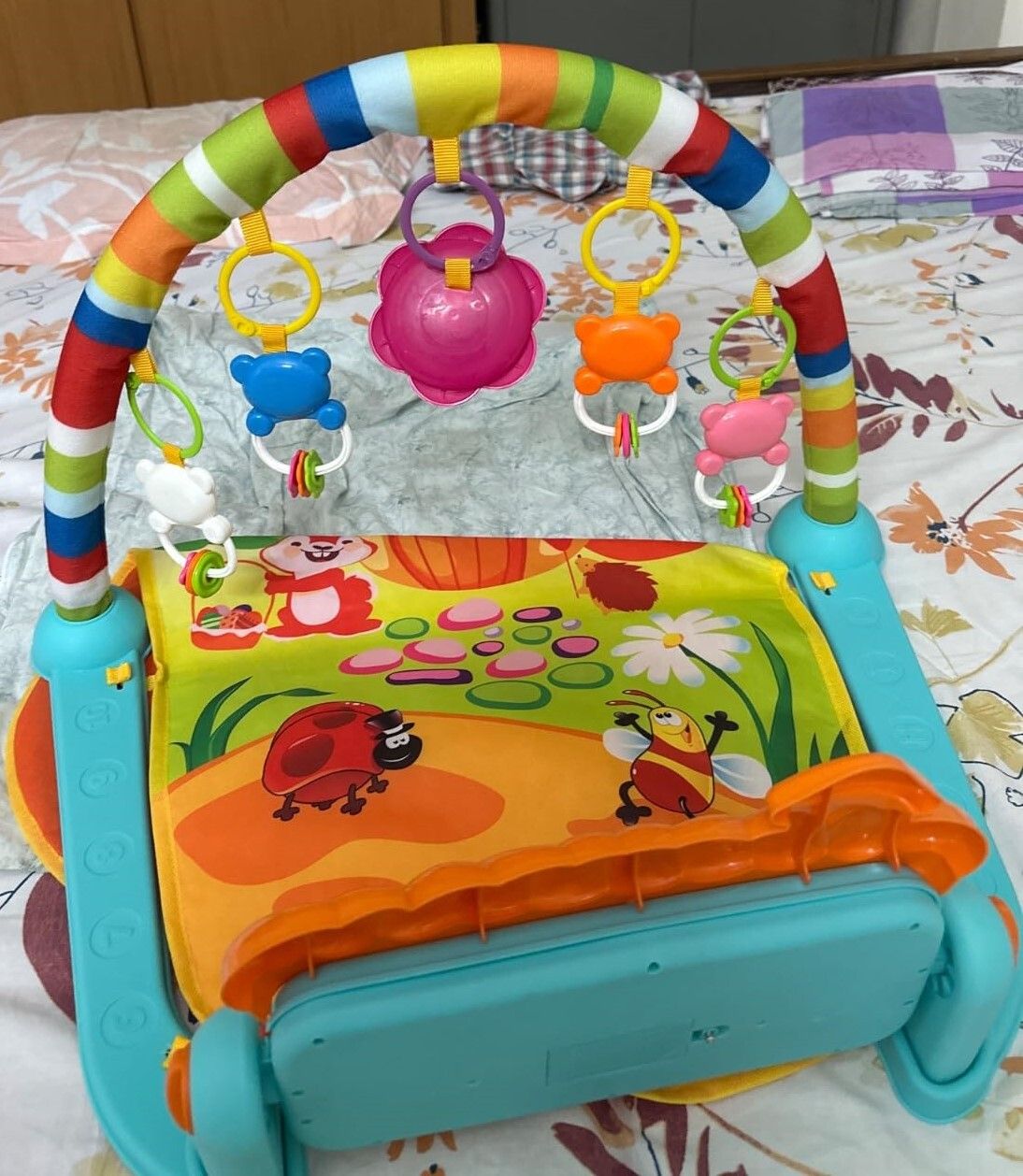 bhvmey Toddler Kick Piano Gym with Anti-Slip Base and Hanging Animals-picture-37