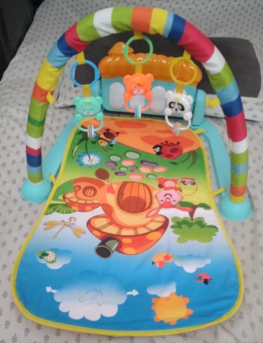 dorytoys 5-in-1 Musical Baby Gym Mat with Lights, Piano, and Hanging Rattles-picture-20