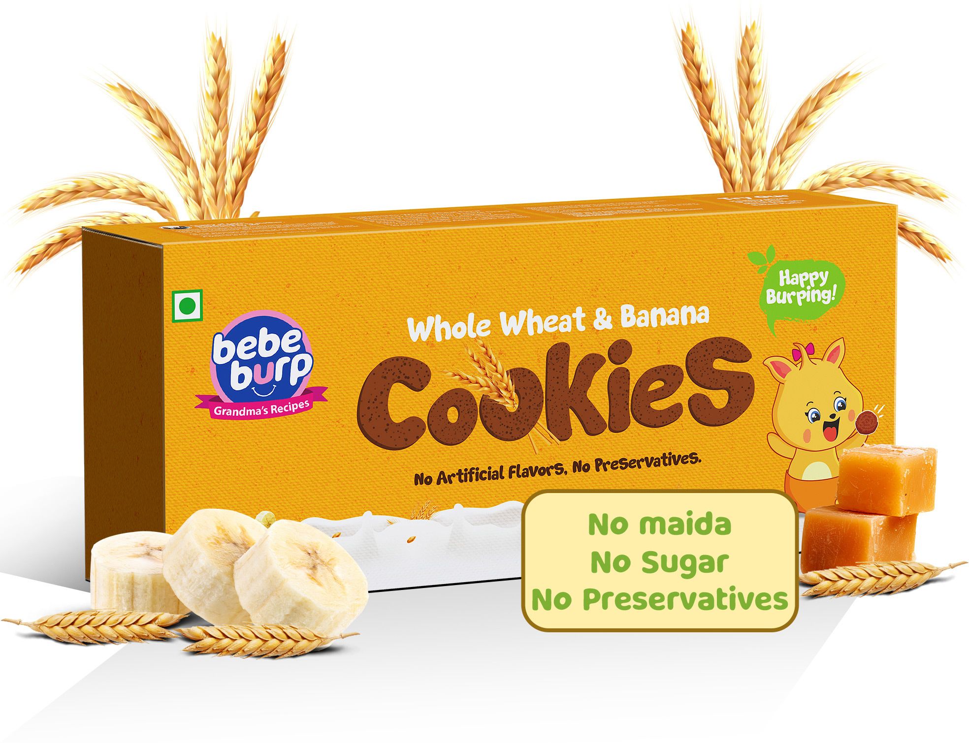 Organic Baby Whole Wheat Cookie Snacks - 150g, Tasty & Healthy Kids Biscuit Baby Snacks 100 g-image-6