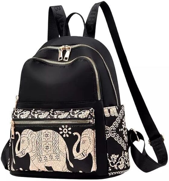 Small 20 L Backpack Vintage Elephant Print Mini Backpack – Lightweight Travel & Casual Daypack-image-8