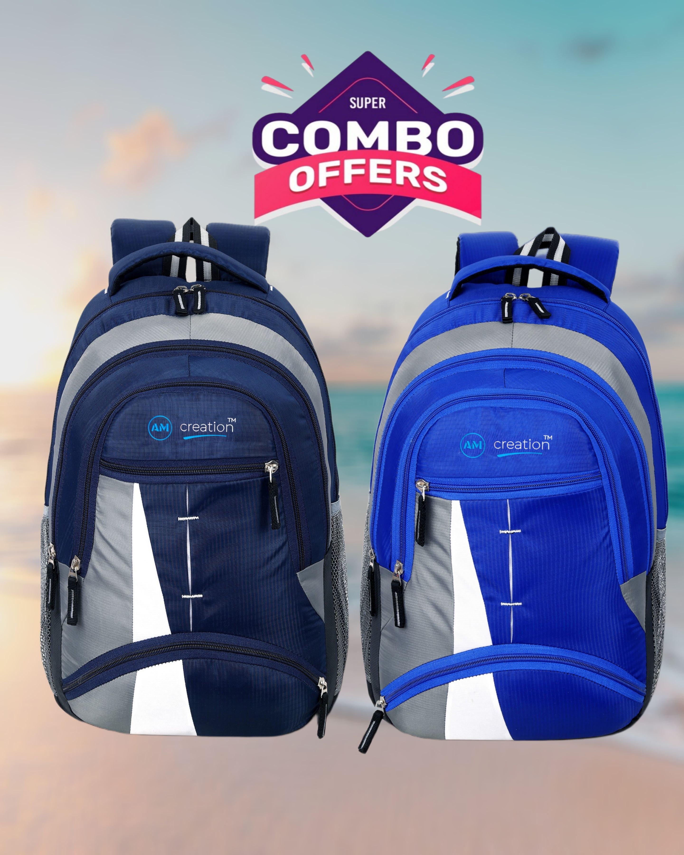 am creation Large 35 L Laptop Backpack Unisex WaterProof Laptop Backpack Bags combo Pack-picture-21