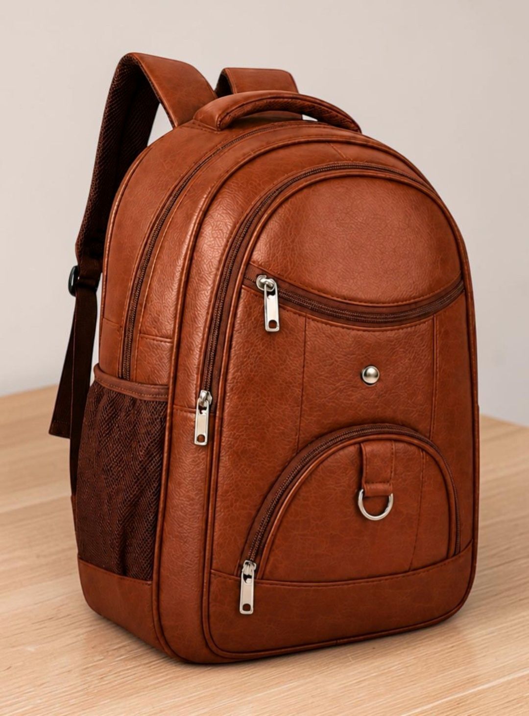style salvy Large 40 L Laptop Backpack Bagpack CLASSIC ANT THEFT FAUX LEATHER STYLISH TRENDY-picture-11