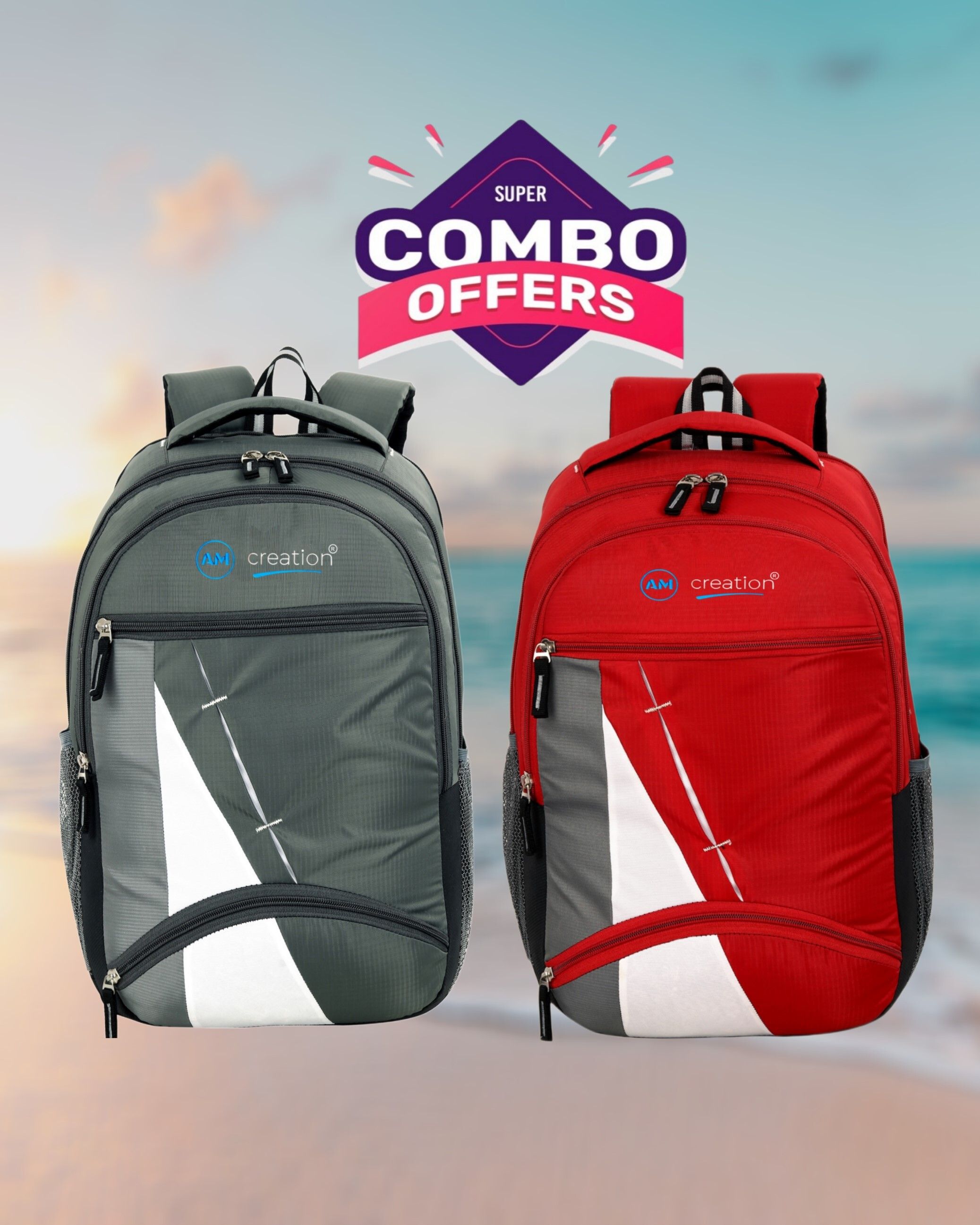 Large 35 L Laptop Backpack Unisex WaterProof Laptop Backpack Bags combo Pack