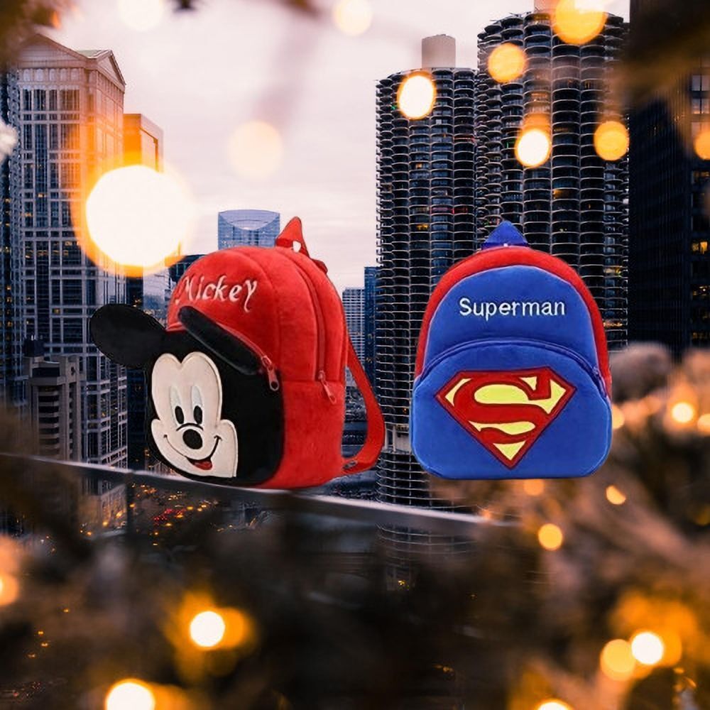 dystaarfit 76MS Mickey & Superman Combo Kids School Lunch Bag School Bag-picture-1