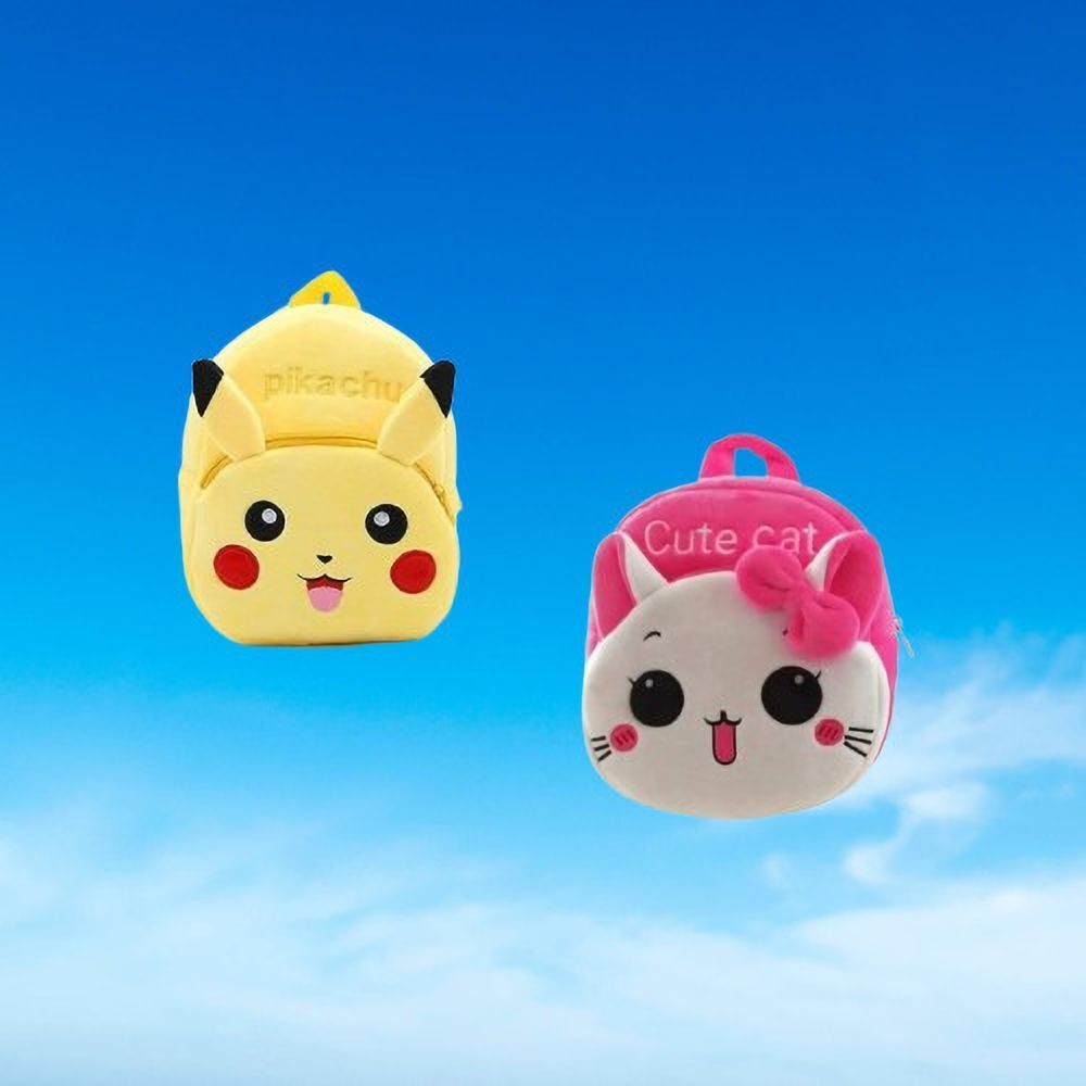9B Kids School Lunch Bag Cute cat & Pikachu Combo Lunch Bag-image-45
