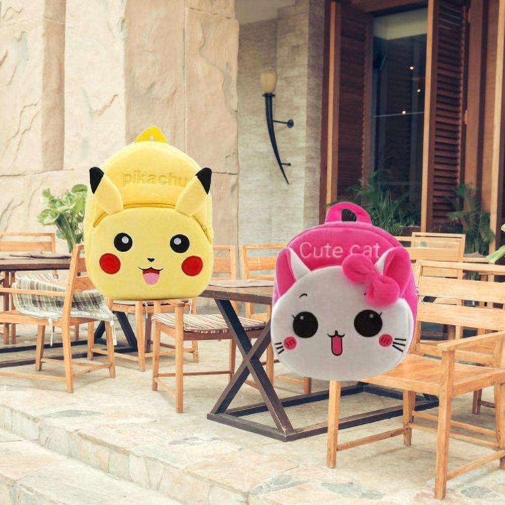 19B Kids School Lunch Bag Cute cat & Pikachu Combo Lunch Bag-image-40