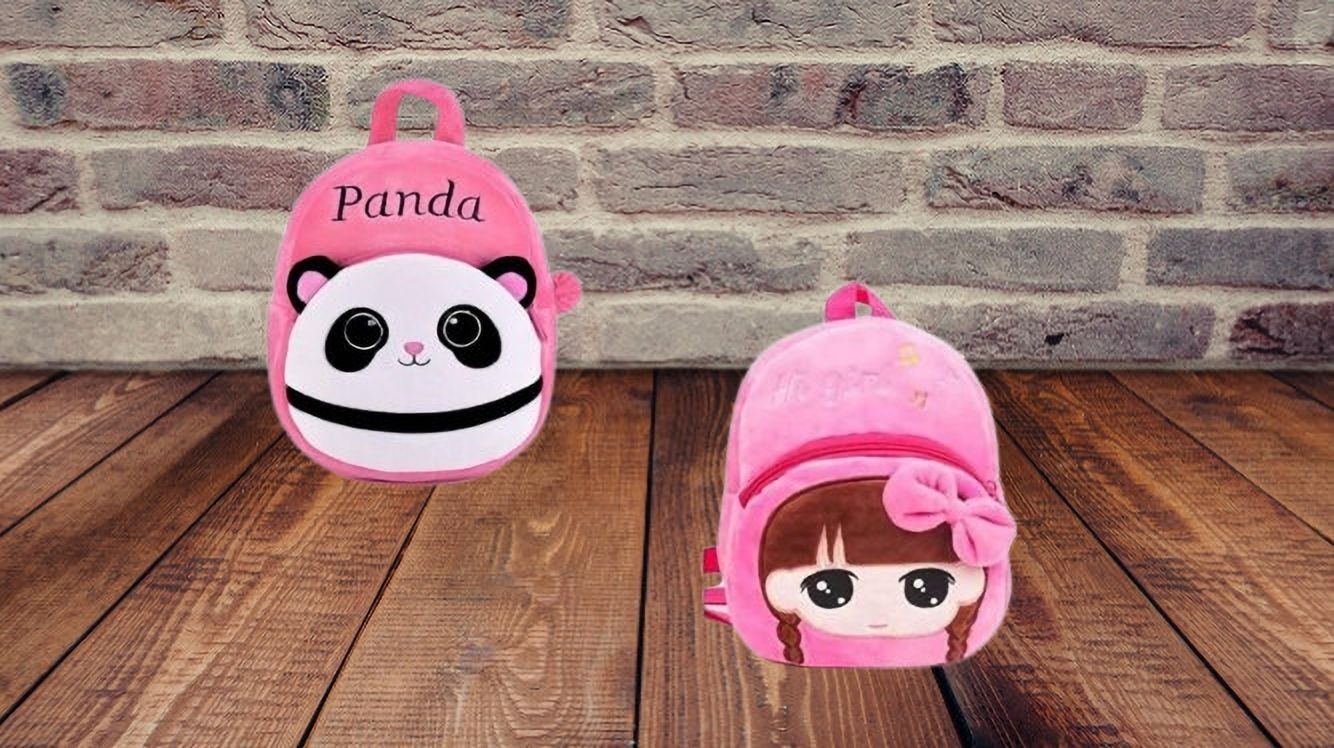avianna 75B Kids School Lunch Bag Hi Girls & Panda Pink Combo Lunch Bag-picture-5