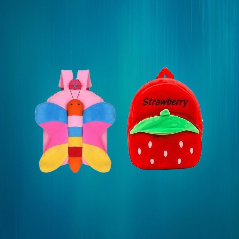 avianna 97BS Butter Fly & Stawarry Kids School Lunch Bag Combo Lunch Bag-picture-4