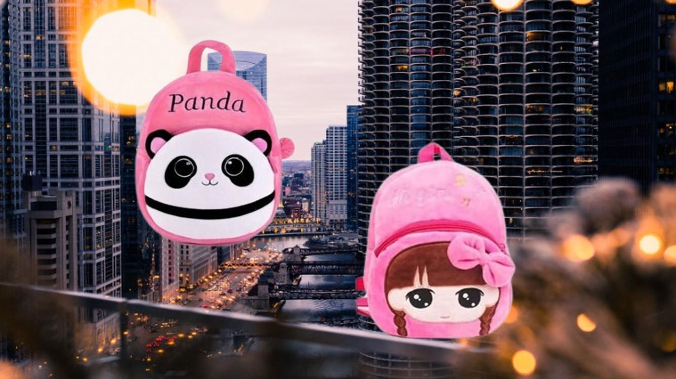 avianna 92B Kids School Lunch Bag Hi Girls & Panda Pink Combo Lunch Bag-picture-21