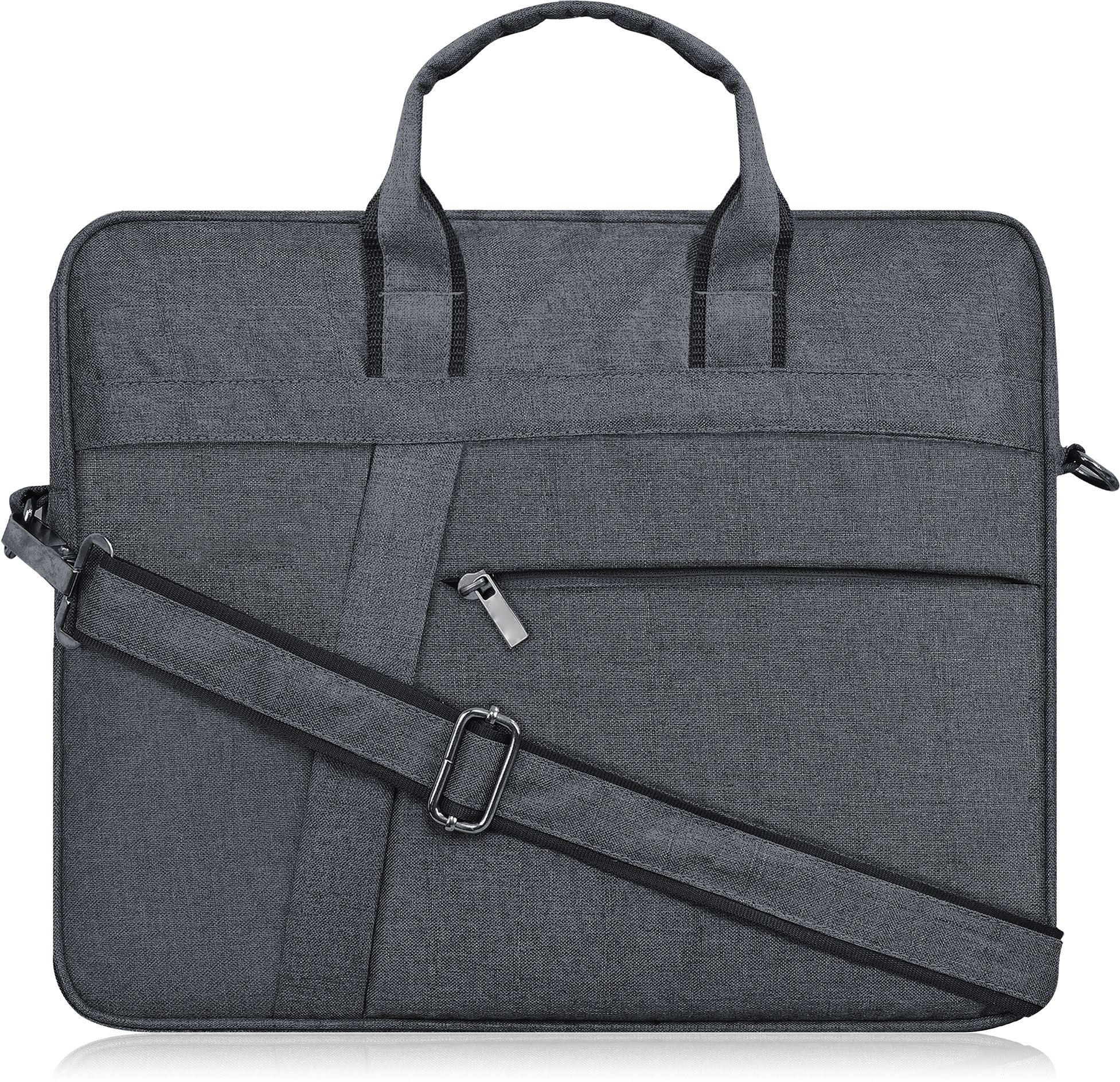Grey Color Linen 10L Office Laptop Bag For Men & Women BG20 Waterproof Messenger Bag-image-8