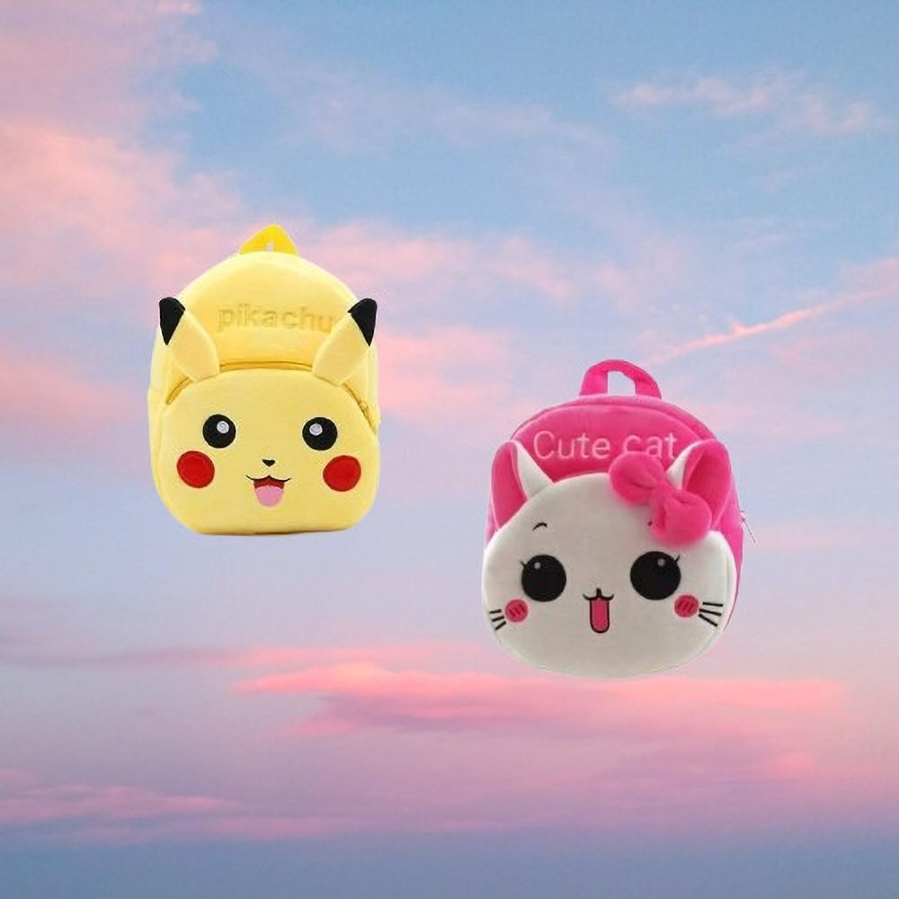 76B Kids School Lunch Bag Cute cat & Pikachu Combo Lunch Bag-image-31