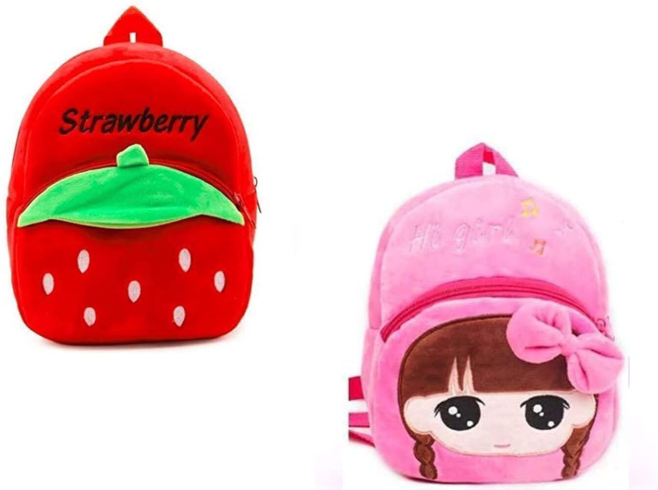 dystaarfit Combo Kids School Bag Stawarry & Hi Girl-342 Backpack-picture-30