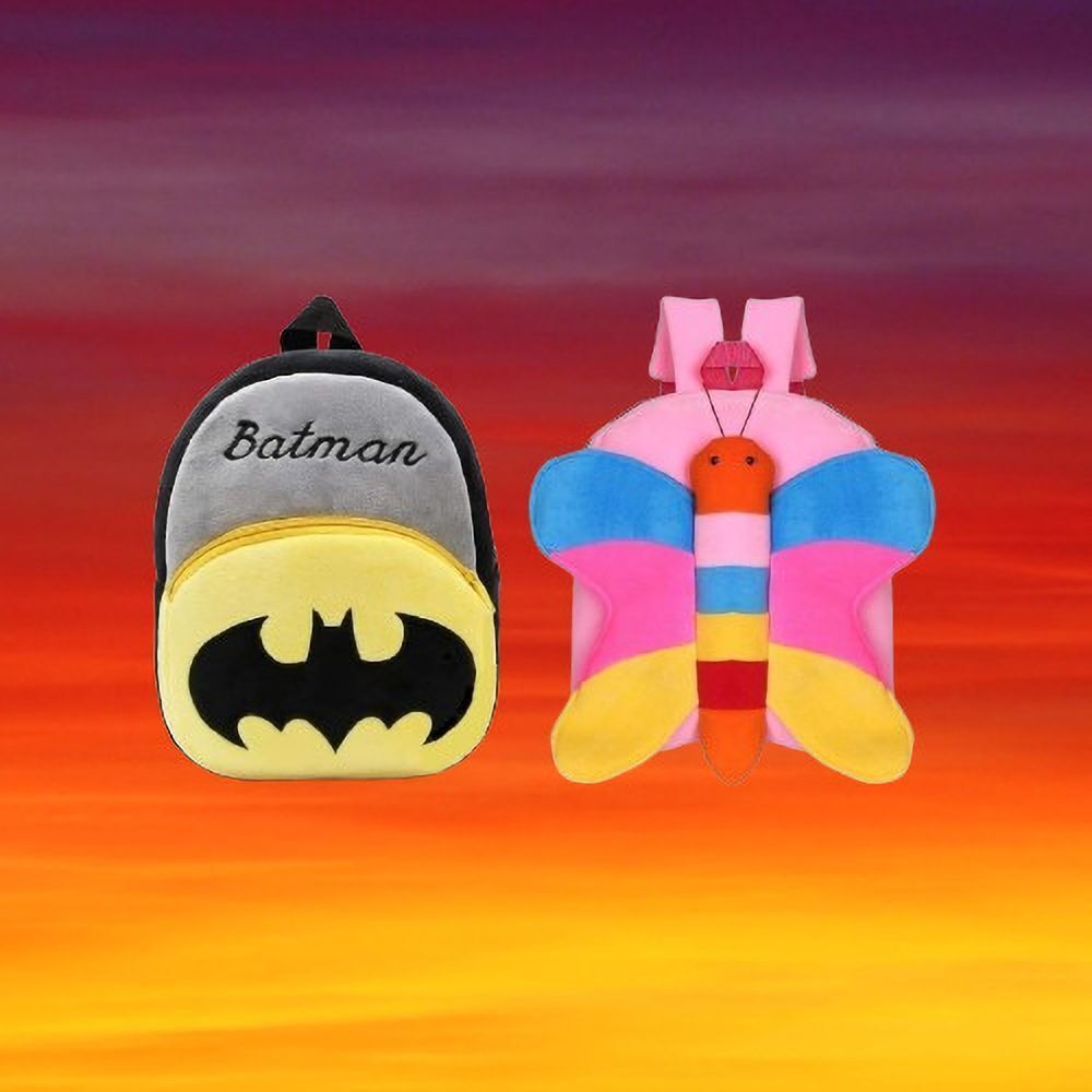 dystaarfit 113B Kids School Lunch Bag Batman & Butterfly Combo-342 School Bag-picture-46