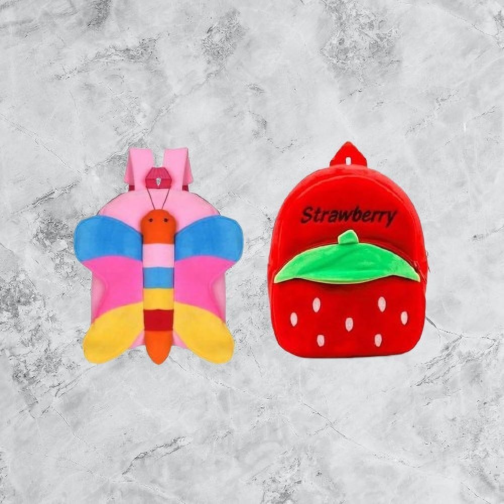 dystaarfit 74BS Butter Fly & Stawarry Kids School Lunch Bag Combo School Bag-picture-41