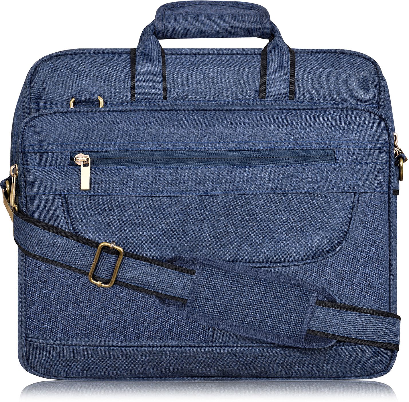 Blue Color Linen 28L Big Size Office Laptop Bag For Men BG24 Waterproof Messenger Bag-image-23