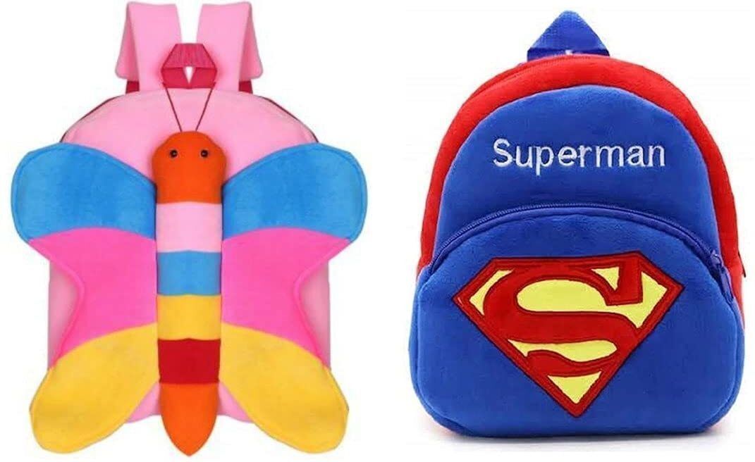 Combo Kids School Bag Butterfly & Superman-342 Backpack-image-32