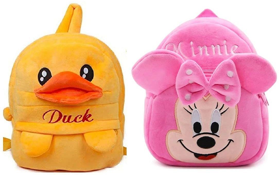 avianna Combo Kids School Bag Duck & Minnie Pink-342 Plush Bag-picture-26