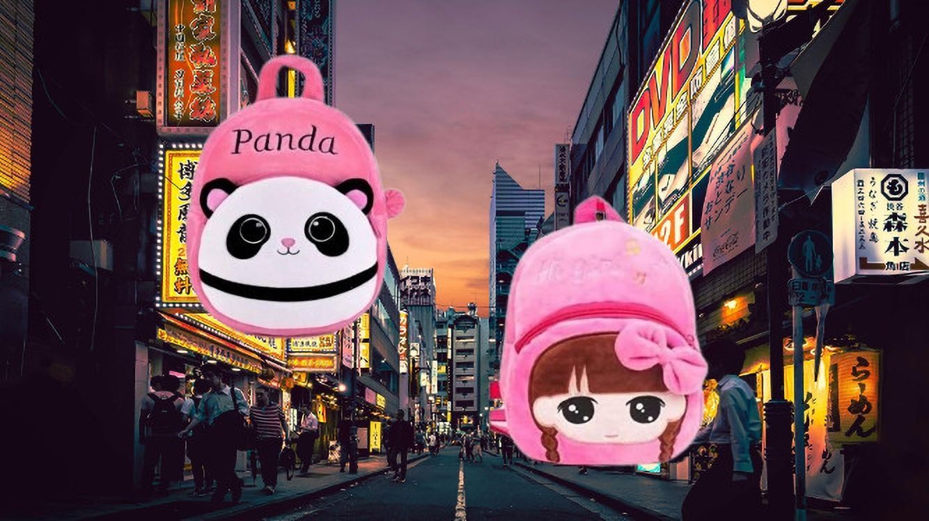 avianna 86B Kids School Lunch Bag Hi Girls & Panda Pink Combo Lunch Bag-picture-11