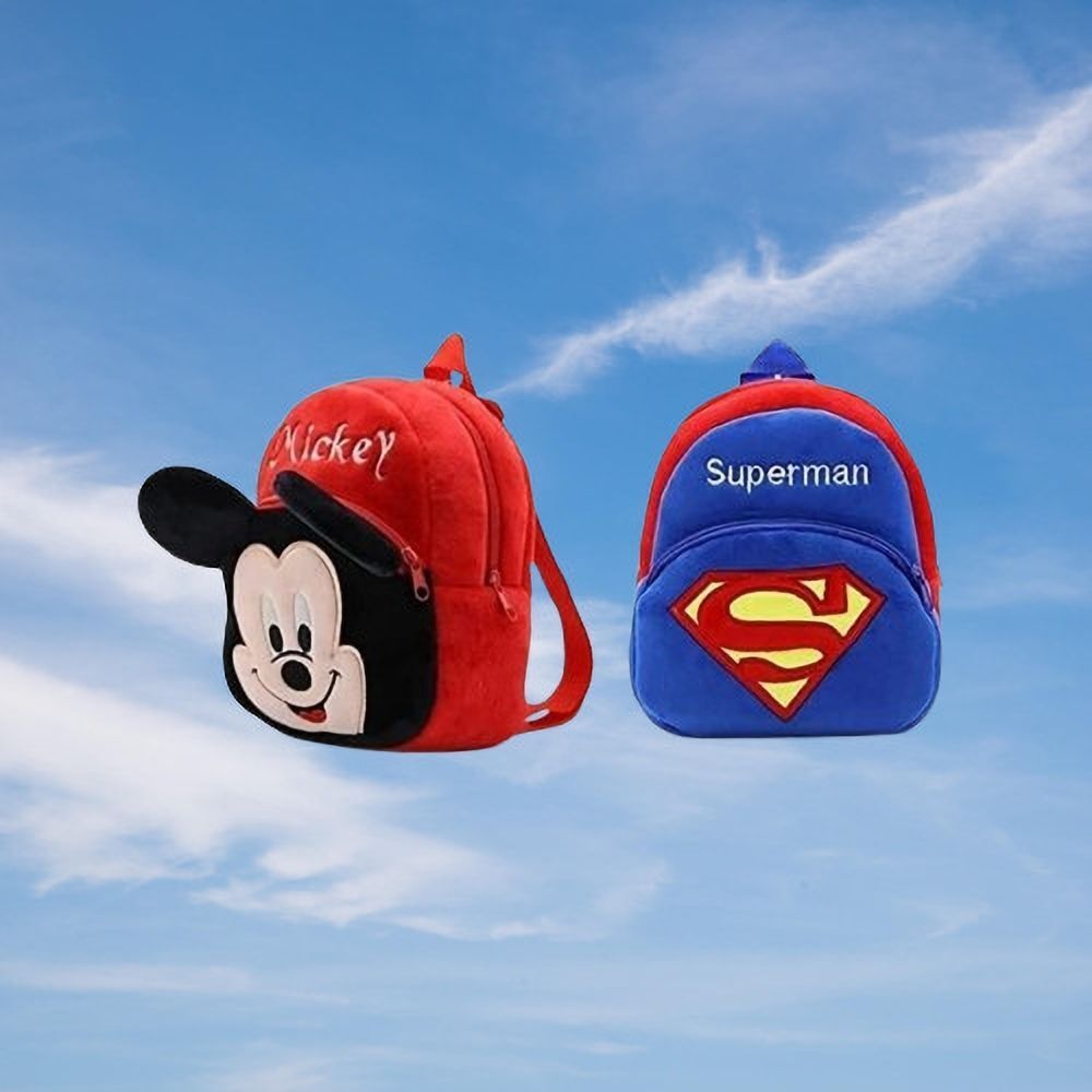 dystaarfit 45MS Mickey & Superman Combo Kids School Lunch Bag Backpack-picture-45