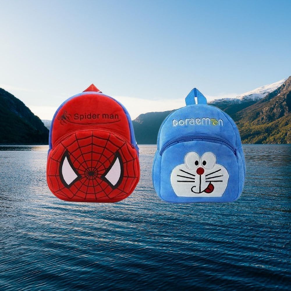 dystaarfit 88B Kids School Lunch Bag Doremon & Spider Red Combo School Bag-picture-6