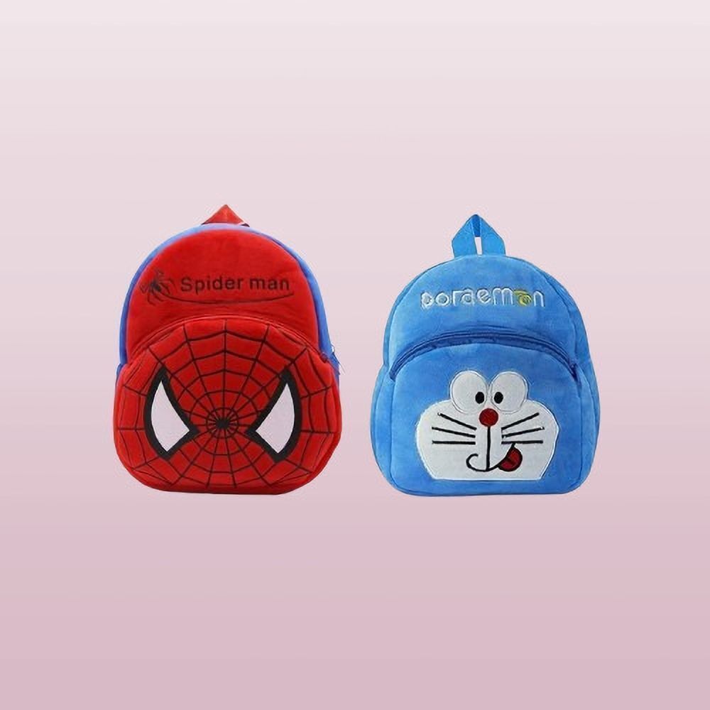 dystaarfit 53B Kids School Lunch Bag Doremon & Spider Red Combo-342 School Bag-picture-34