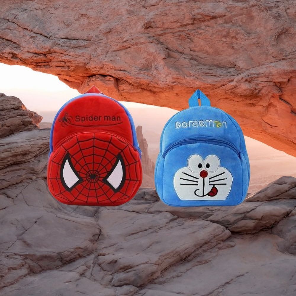 dystaarfit 111B Kids School Lunch Bag Doremon & Spider Red Combo Backpack-picture-25