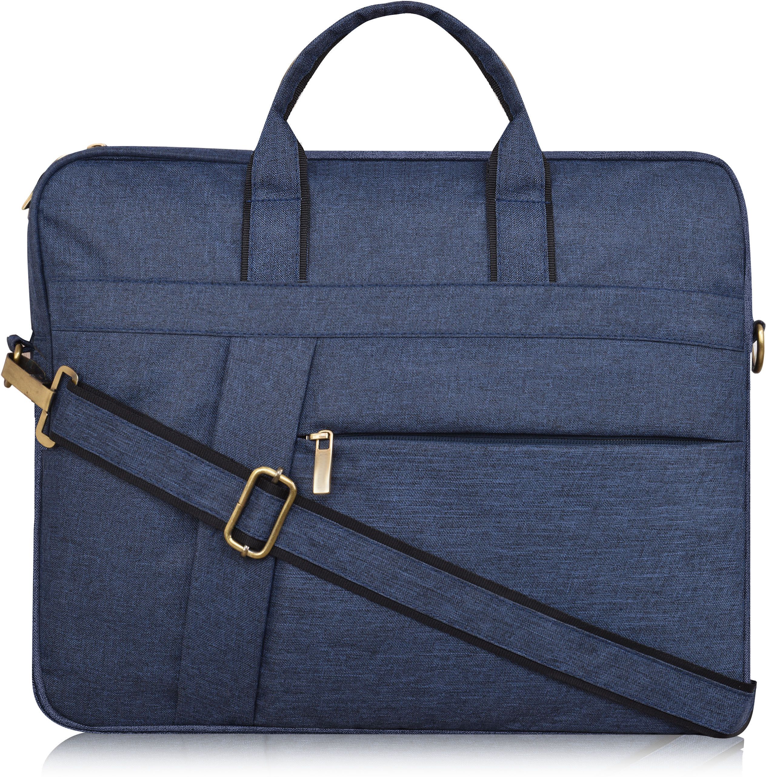 aaurubis enterprise Blue Color Linen 10L Office Laptop Bag For Men & Women BG19 Waterproof Messenger Bag-picture-32