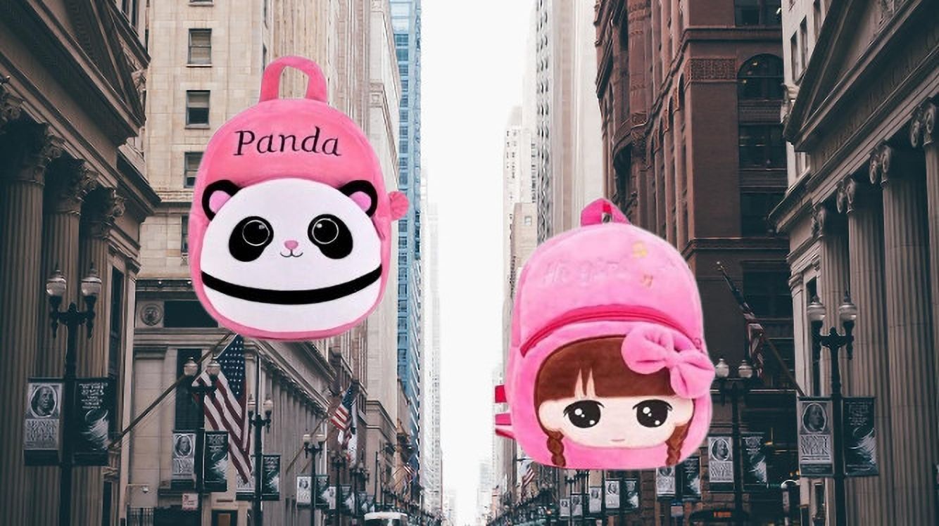 dystaarfit 47B Kids School Lunch Bag Hi Girls & Panda Pink Combo Backpack-picture-32