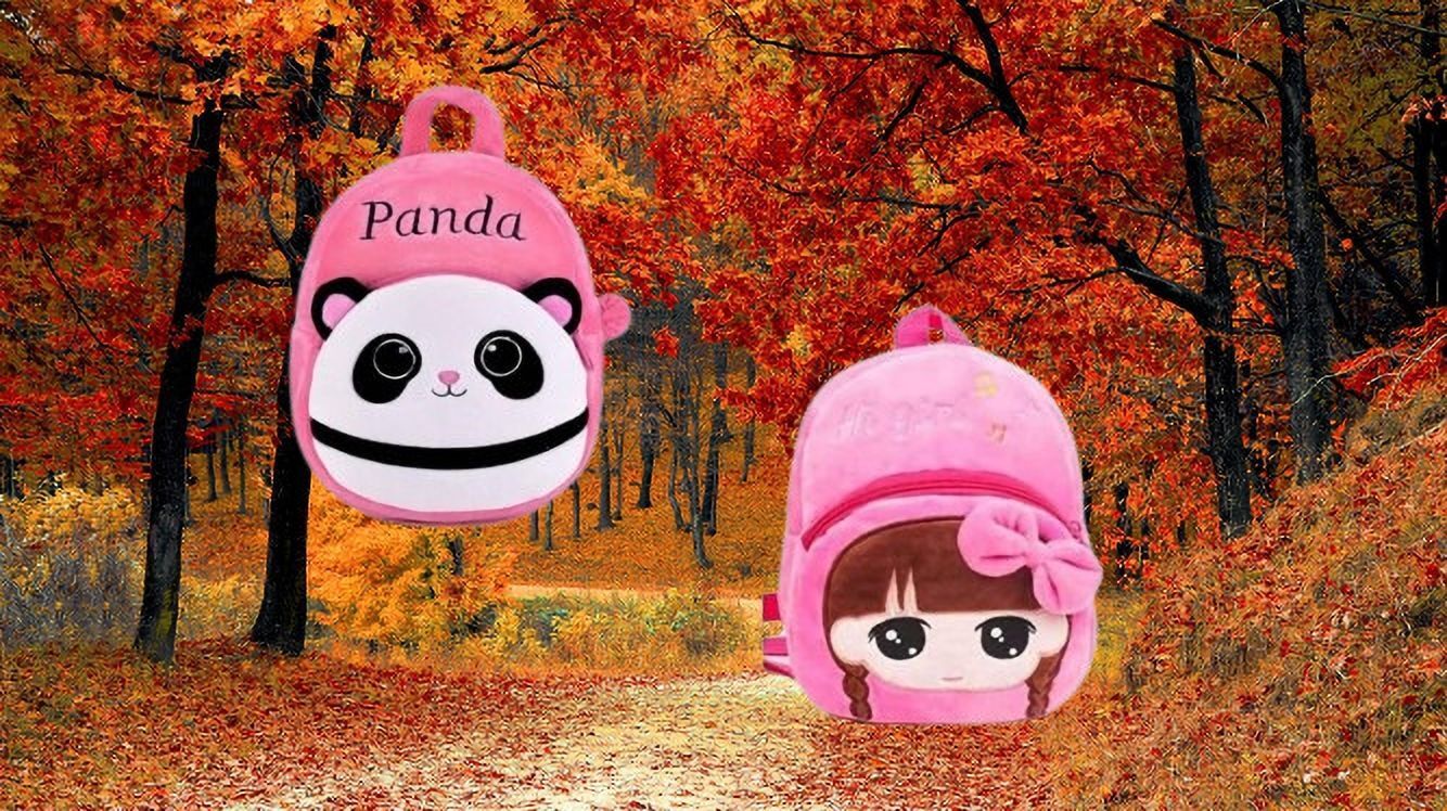avianna 39B Kids School Lunch Bag Hi Girls & Panda Pink Combo Lunch Bag-picture-1