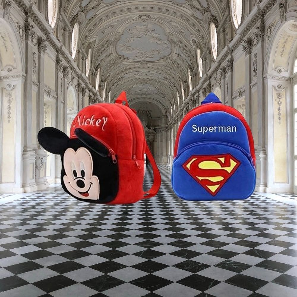avianna 47MS Mickey & Superman Combo Kids School Lunch Bag School Bag-picture-14