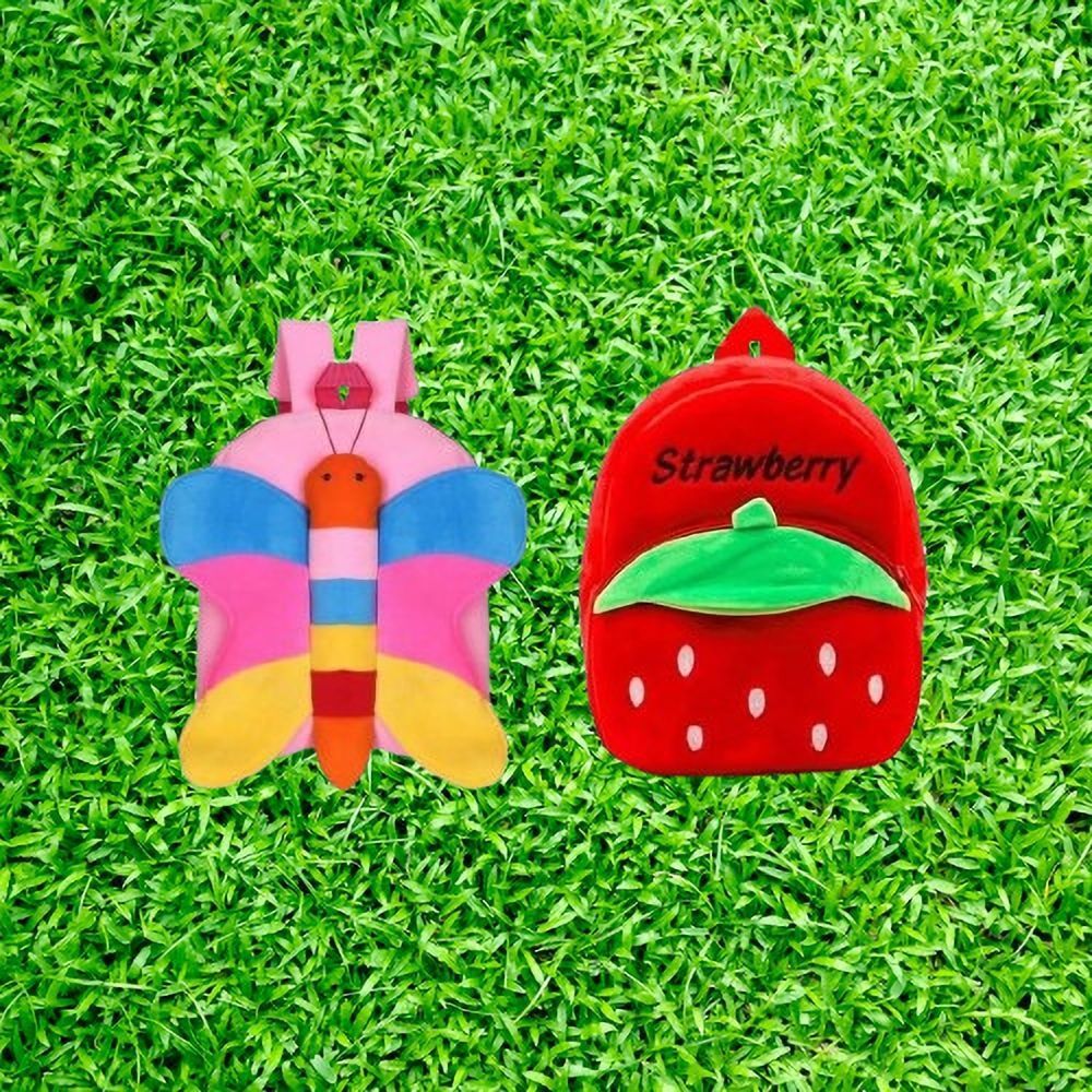 dystaarfit 50BS Butter Fly & Stawarry Kids School Lunch Bag Combo School Bag-picture-33