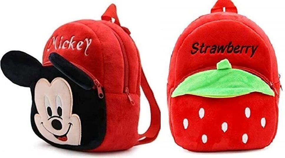 Combo Kids School Bag Mickey & Stawarry-342 Backpack-image-17