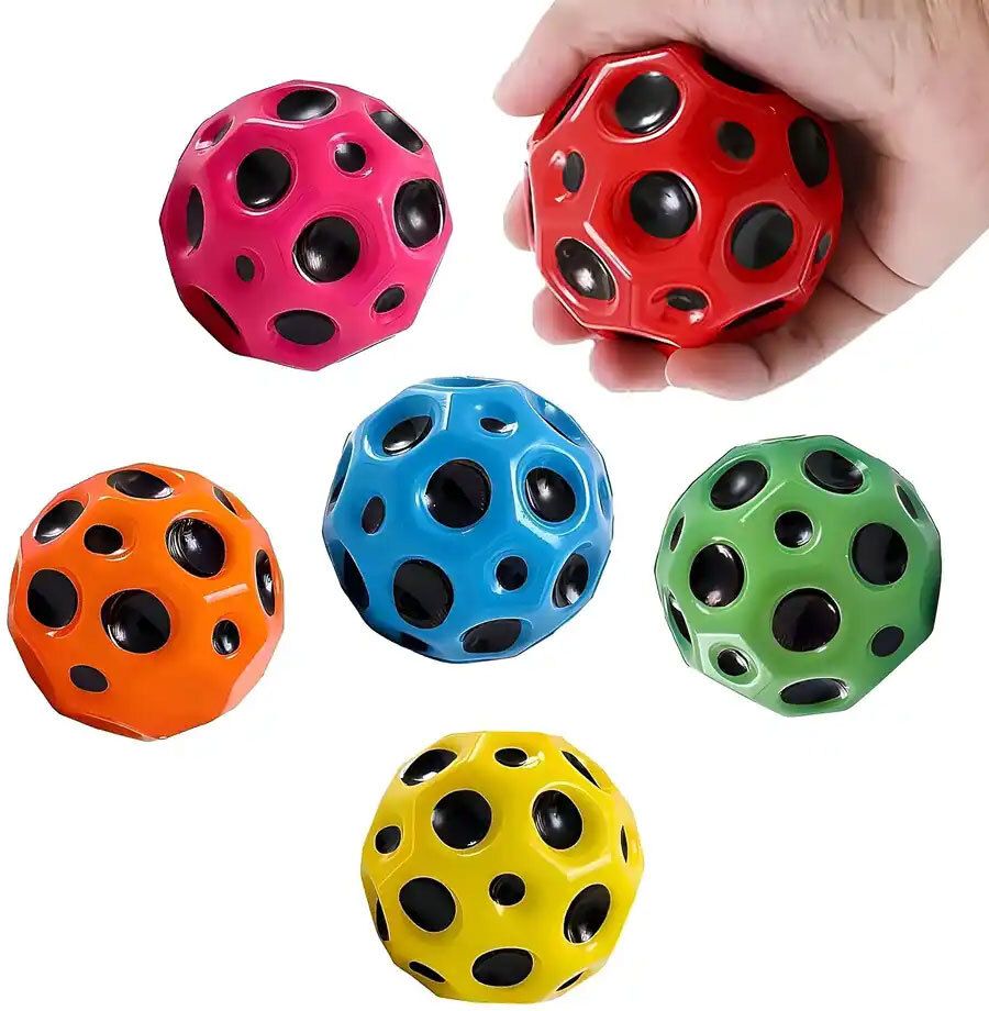 6Pcs Moon Ball Bounce Balls Best Gift Outdoor Indoor Play Pets Children Toys Squash Ball-image-40