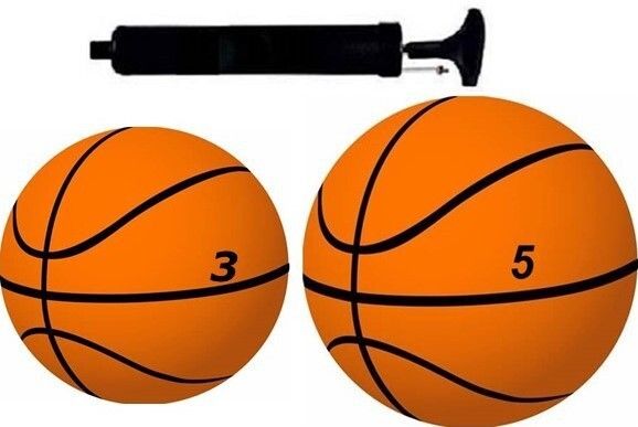fitdex Set of 2 Best Quality Basket Ball SIZE-3&5+ Air Pump, Basketball - Size: 5-picture-14
