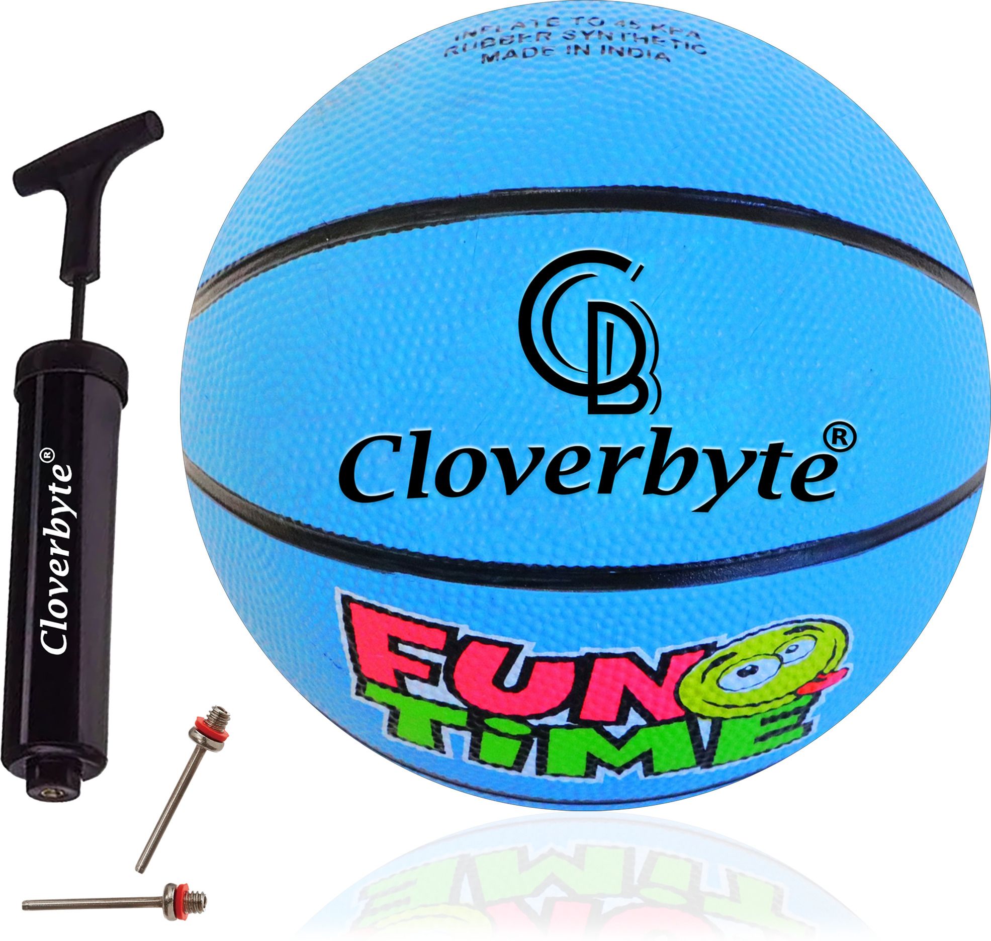 cloverbyte FUNTIME Junior Size 3 Blue Kids PlayZone With Pump & Pins Basketball - Size: 3-picture-32