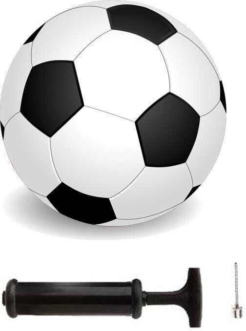 BLACK AND WHITE FOOTBALL WITH PUMP FULL SIZE-5 Football - Size: 5-image-26