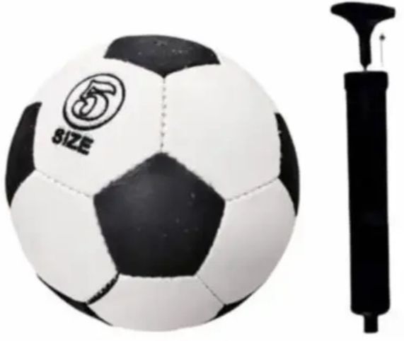 sumangalam enterprises PRESENT BLACK & WHITE RUGBY FOOTBALL WITH AIR PUMP (SIZE-5) Rugby Ball - Size: 5-picture-35